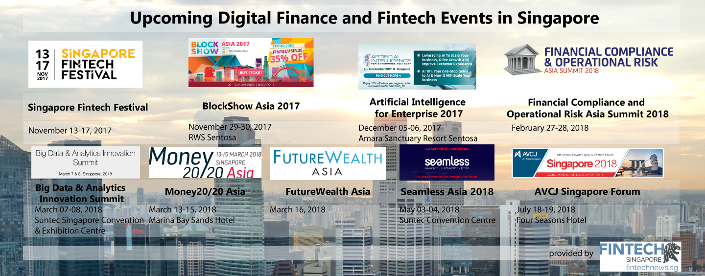 9 Upcoming Digital Finance and Fintech Events in Singapore