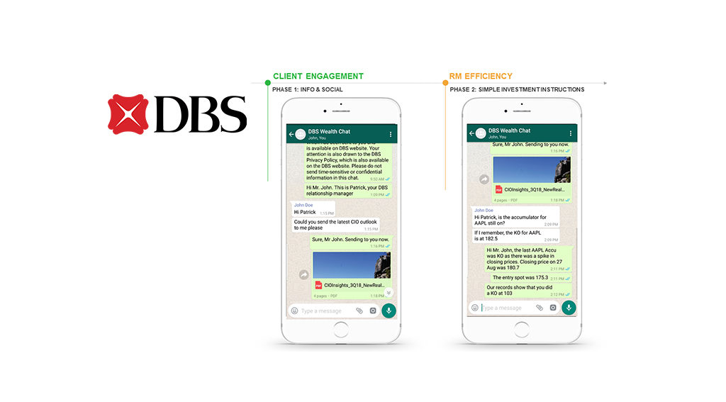 DBS Wealth Clients Can Now Use Whatsapp And Wechat For Banking Services