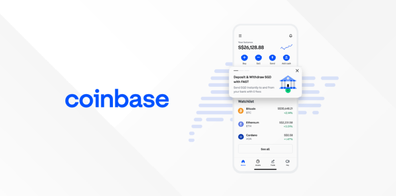Coinbase Offers Singapore Users Free Bank Transfers, Onboarding Through Singpass