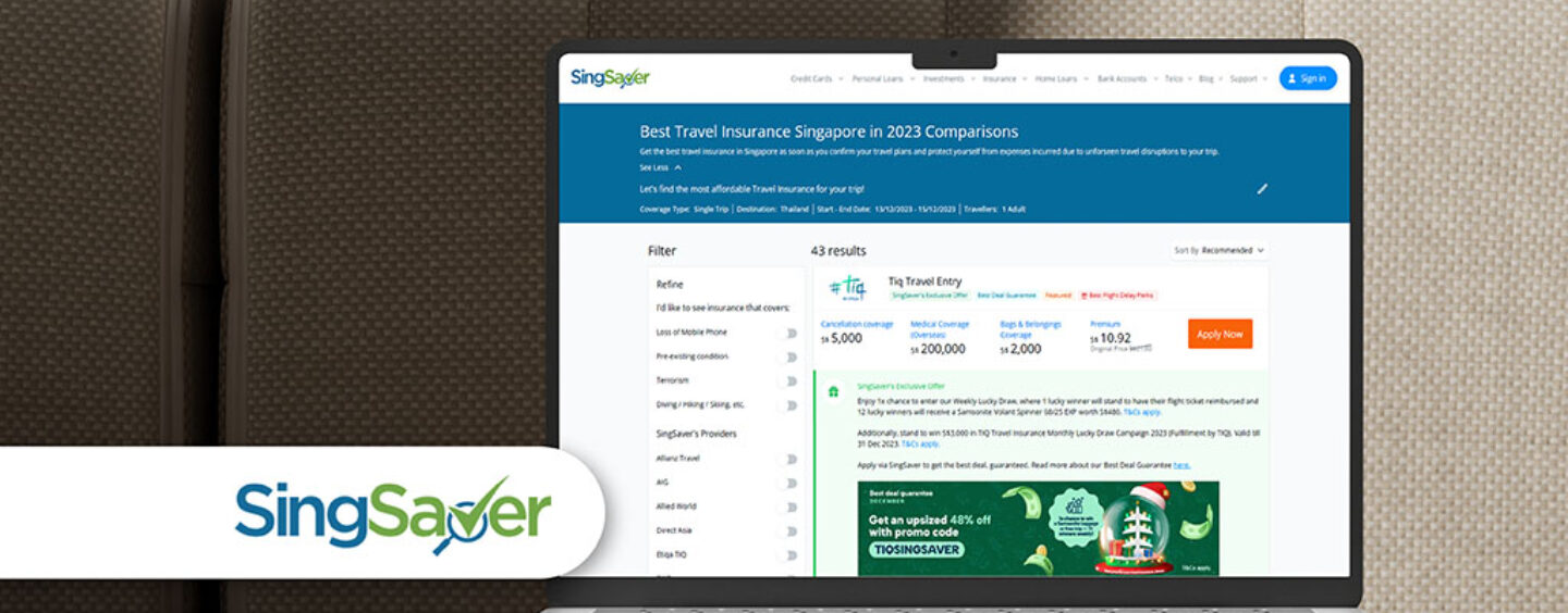 SingSaver Adds 43 Travel Insurance Products to Comparison Platform
